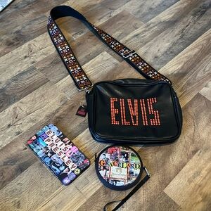 Elvis Presley Crossbody, Wallet, and Coin Purse Lot